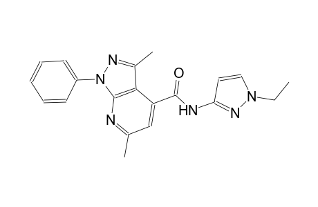 N-(1-ethyl-1H-pyrazol-3-yl)-3,6-dimethyl-1-phenyl-1H-pyrazolo[3,4-b]pyridine-4-carboxamide