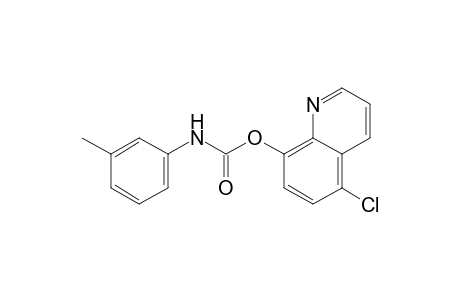 5-chloro-8-quinolinol, m-methylcarbanilate (ester)
