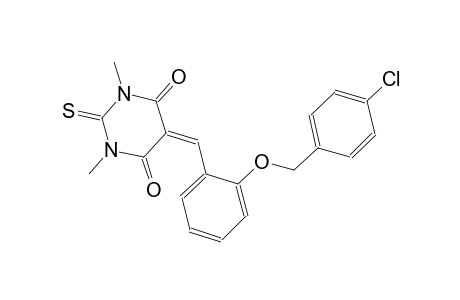5-{2-[(4-chlorobenzyl)oxy]benzylidene}-1,3-dimethyl-2-thioxodihydro-4,6(1H,5H)-pyrimidinedione