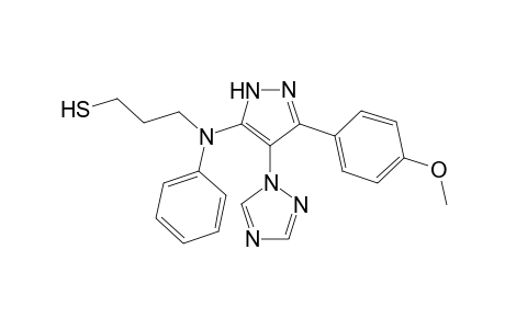 1-[5-(N-Phenyl-N-mercaptopropyl)amino-3-p-methoxyphenyl-1H-pyrazol-4-yl]-1,2,4-triazole