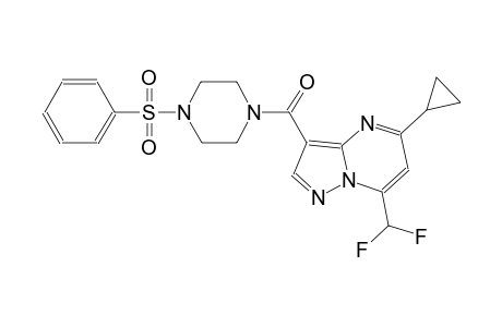 pyrazolo[1,5-a]pyrimidine, 5-cyclopropyl-7-(difluoromethyl)-3-[[4-(phenylsulfonyl)-1-piperazinyl]carbonyl]-