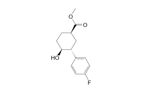 (1R,3R,4S)-3-(4-fluorophenyl)-4-hydroxy-1-cyclohexanecarboxylic acid methyl ester