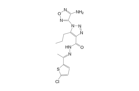 1-(4-amino-1,2,5-oxadiazol-3-yl)-N'-[(E)-1-(5-chloro-2-thienyl)ethylidene]-5-propyl-1H-1,2,3-triazole-4-carbohydrazide