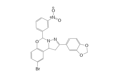 2-(1,3-benzodioxol-5-yl)-9-bromo-5-(3-nitrophenyl)-1,10b-dihydropyrazolo[1,5-c][1,3]benzoxazine