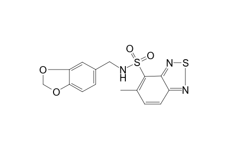 5-Methyl-benzo[1,2,5]thiadiazole-4-sulfonic acid (benzo[1,3]dioxol-5-ylmethyl)-amide