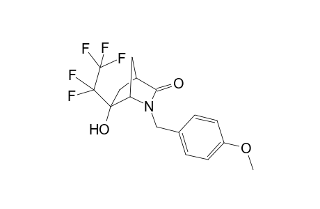 2-(p-Methoxybenzyl)-6-(pentafluoroethyl)-6-hydroxy-2-azabicyclo[2.2.1]heptan-3-one