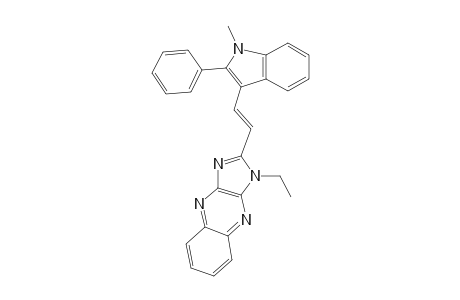 1H-imidazo[4,5-b]quinoxaline, 1-ethyl-2-[2-(1-methyl-2-phenyl-1H-indol-3-yl)ethenyl]-