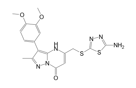 pyrazolo[1,5-a]pyrimidin-7(4H)-one, 5-[[(5-amino-1,3,4-thiadiazol-2-yl)thio]methyl]-3-(3,4-dimethoxyphenyl)-2-methyl-