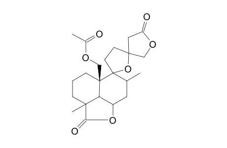 Dispiro[furan-3(2H),2'(5'H)-furan-5',6''-[6H]naphtho[1,8-bc]furan]-2' ',5(2''aH,4H)-dione, 5''a-[(acetyloxy)methyl]decahydro-2''a,7''-dimethyl-, [2''aS-[2''a.alpha.,5''a.beta.,6''.alpha.(R*),7''.alpha.,8''a.alpha., 8''b.alpha.]]-