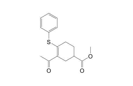 3-Cyclohexene-1-carboxylic acid, 3-acetyl-4-(phenylthio)-, methyl ester