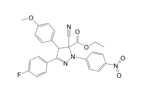 Ethyl 5-cyano-3-(4'-fluorophenyl)-1-(p-nitrophenyl)-4-(p'-methoxyphenyl)-2-pyrazoline-5-carboxylate