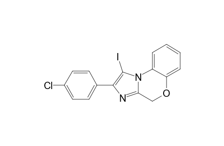 1-IODO-2-(4-CHLOROPHENYL)-4H-IMIDAZO-[2,1-C]-[1,4]-BENZOXAZINE