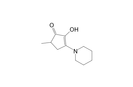 2-Cyclopenten-1-one, 2-hydroxy-5-methyl-3-(1-piperidinyl)-