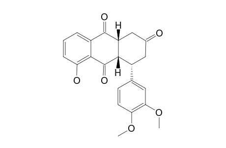 8-HYDROXY-1-(3,4-DIMETHOXYPHENYL)-3-OXO-1,1A,2,3,4,4A-HEXAHYDRO-9,10-ANTHRAQUINONE