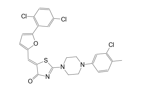 (5Z)-2-[4-(3-chloro-4-methylphenyl)-1-piperazinyl]-5-{[5-(2,5-dichlorophenyl)-2-furyl]methylene}-1,3-thiazol-4(5H)-one