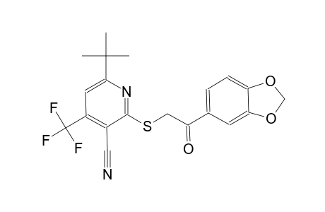 2-{[2-(1,3-benzodioxol-5-yl)-2-oxoethyl]sulfanyl}-6-tert-butyl-4-(trifluoromethyl)nicotinonitrile