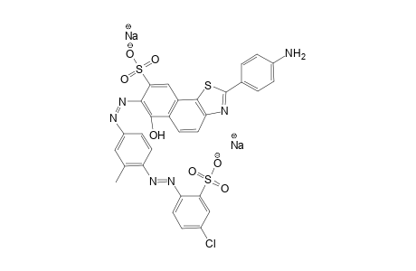 Naphtho[2,1-d]thiazole-8-sulfonic acid, 2-(4-aminophenyl)-7-[[4-[(4-chloro-2-sulfophenyl)azo]-3-methylphenyl]azo]-6-hydroxy-, disodium salt