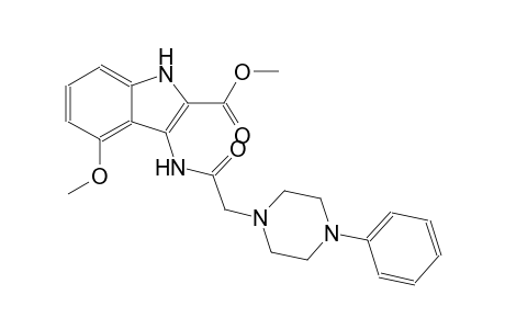 methyl 4-methoxy-3-{[(4-phenyl-1-piperazinyl)acetyl]amino}-1H-indole-2-carboxylate