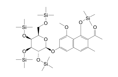 Isotorachrysone 6-glucoside, 5tms derivative