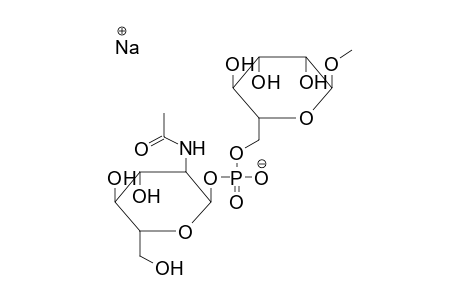 METHYL 6-O-(2-ACETAMIDO-2-DEOXY-ALPHA-D-GLUCOPYRANOSYLPHOSPHO)-ALPHA-D-MANNOPYRANOSIDE, SODIUM SALT