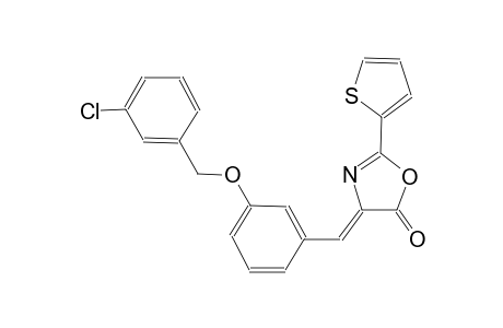 (4Z)-4-{3-[(3-chlorobenzyl)oxy]benzylidene}-2-(2-thienyl)-1,3-oxazol-5(4H)-one