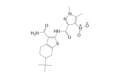 N-[3-(aminocarbonyl)-6-tert-butyl-4,5,6,7-tetrahydro-1-benzothien-2-yl]-1,5-dimethyl-4-nitro-1H-pyrazole-3-carboxamide