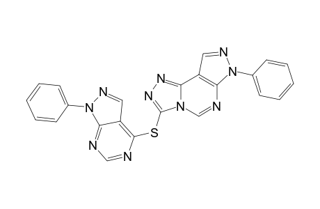 7-Phenyl-3-(1-phenyl-1H-pyrazolo[3,4-d]pyrimidin-4-ylthio)-7H-pyrazolo[4,3-e][1,2,4]triaqzolo[4,3-c]pyrimidine