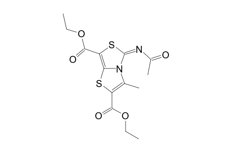 2-Acetamido-4,7-bis(ethoxycarbonyl)-8-methyl-1-aza-3,6-dithiabicyclo[3.3.0]octa-4,7-diene