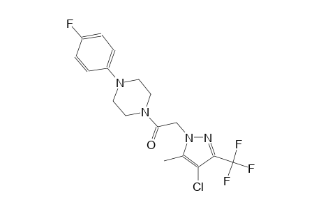 1-{[4-chloro-5-methyl-3-(trifluoromethyl)-1H-pyrazol-1-yl]acetyl}-4-(4-fluorophenyl)piperazine