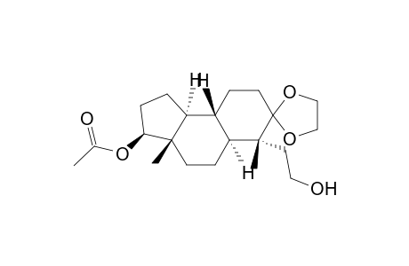 Spiro[7H-benz[e]indene-7,2'-[1,3]dioxolane]-6-ethanol, 3-(acetyloxy)dodecahydro-3a,6-dimethyl-, [3S-(3.alpha.,3a.alpha.,5a.beta.,6.beta.,9a.alpha.,9b.beta.)]-
