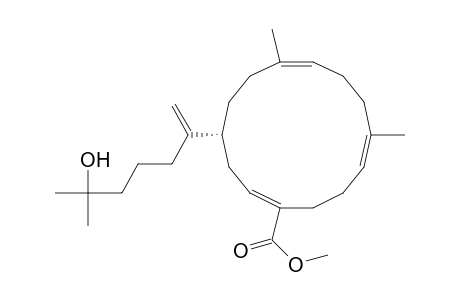 1,7,11-Cyclotetradecatriene-1-carboxylic acid, 4-(5-hydroxy-5-methyl-1-methylenehexyl)-7,11-dimethyl-, methyl ester, [R-(Z,Z,E)]-