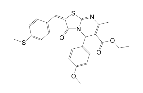 ethyl (2E)-5-(4-methoxyphenyl)-7-methyl-2-[4-(methylsulfanyl)benzylidene]-3-oxo-2,3-dihydro-5H-[1,3]thiazolo[3,2-a]pyrimidine-6-carboxylate
