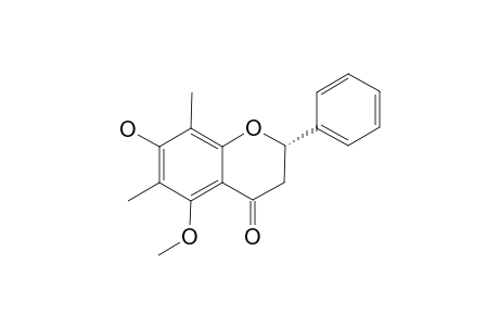 (2S)-7-HYDROXY-5-METHOXY-6,8-DIMETHYL-FLAVANONE