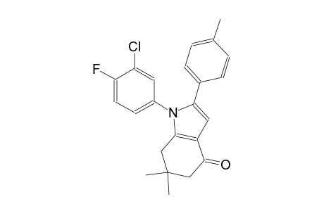 4H-indol-4-one, 1-(3-chloro-4-fluorophenyl)-1,5,6,7-tetrahydro-6,6-dimethyl-2-(4-methylphenyl)-
