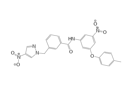 N-[3-(4-methylphenoxy)-5-nitrophenyl]-3-[(4-nitro-1H-pyrazol-1-yl)methyl]benzamide