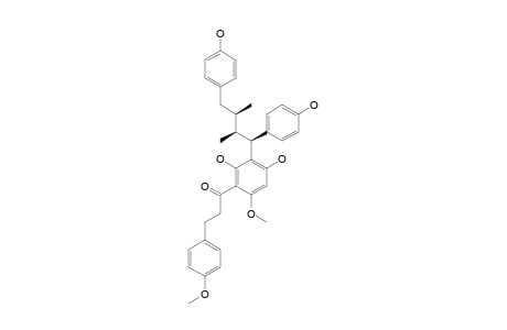 IRYANTHERIN-L;(1''S*,2''S*,R*)-3'-(1'',4''-DI-4-HYDROXYPHENYL-2'',3''-DIMETHYLBUTYL)-2',4'-DIHYDROXY-4',6'-DIMETHOXYDIHYDROCHALCONE