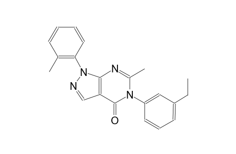 4H-pyrazolo[3,4-d]pyrimidin-4-one, 5-(3-ethylphenyl)-1,5-dihydro-6-methyl-1-(2-methylphenyl)-