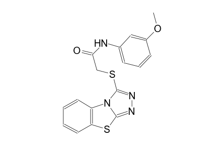 N-(3-methoxyphenyl)-2-([1,2,4]triazolo[3,4-b][1,3]benzothiazol-1-ylsulfanyl)acetamide