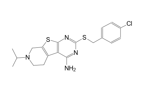 2-[(4-chlorobenzyl)sulfanyl]-7-isopropyl-5,6,7,8-tetrahydropyrido[4',3':4,5]thieno[2,3-d]pyrimidin-4-ylamine