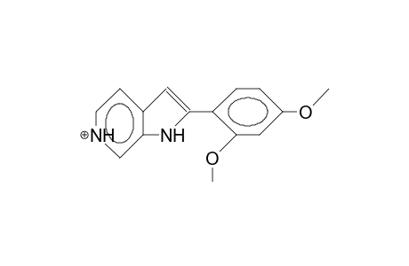 2-(2,4-Dimethoxy-phenyl)-1H-pyrrolo(2,3-C)pyridi nium cation