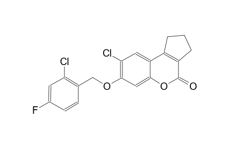 cyclopenta[c][1]benzopyran-4(1H)-one, 8-chloro-7-[(2-chloro-4-fluorophenyl)methoxy]-2,3-dihydro-