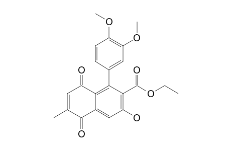 6-ETHOXYCARBONYL-5-(3,4-DIMETHOXYPHENYL)-7-HYDROXY-2-METHYL-1,4-NAPHTHOQUINONE