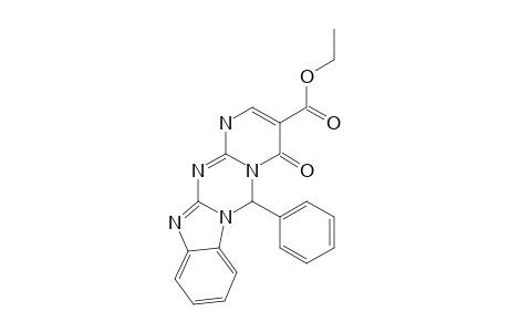 ETHYL-6-PHENYL-4-OXO-4,6-DIHYDRO-1(12)(13)H-PYRIMIDO-[2',1':4,5]-[1,3,5]-TRIAZINO-[1,2-A]-BENZIMIDAZOLE-3-CARBOXYLATE