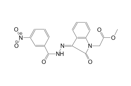 1H-indole-1-acetic acid, 2,3-dihydro-3-[(3-nitrobenzoyl)hydrazono]-2-oxo-, methyl ester, (3Z)-