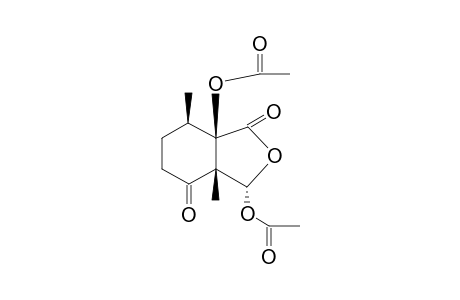 1,5-DIOXO-2-OXA-3(S),9(R)-DIACETYL-4(R)-8(R)-DIMETHYLHEXAHYDROINDANE