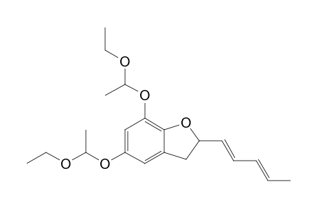 5,7-Bis(1-Ethoxyethoxy)-2,3-dihydro-2-(1',3'-pentadienyl)benzofuran