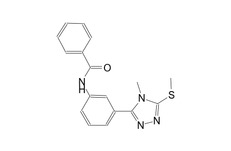 N-{3-[4-methyl-5-(methylsulfanyl)-4H-1,2,4-triazol-3-yl]phenyl}benzamide
