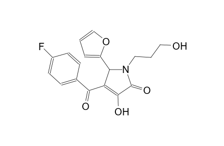 2H-pyrrol-2-one, 4-(4-fluorobenzoyl)-5-(2-furanyl)-1,5-dihydro-3-hydroxy-1-(3-hydroxypropyl)-