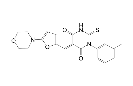 (5E)-1-(3-methylphenyl)-5-{[5-(4-morpholinyl)-2-furyl]methylene}-2-thioxodihydro-4,6(1H,5H)-pyrimidinedione