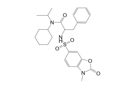 benzenepropanamide, N-cyclohexyl-alpha-[[(2,3-dihydro-3-methyl-2-oxo-6-benzoxazolyl)sulfonyl]amino]-N-(1-methylethyl)-